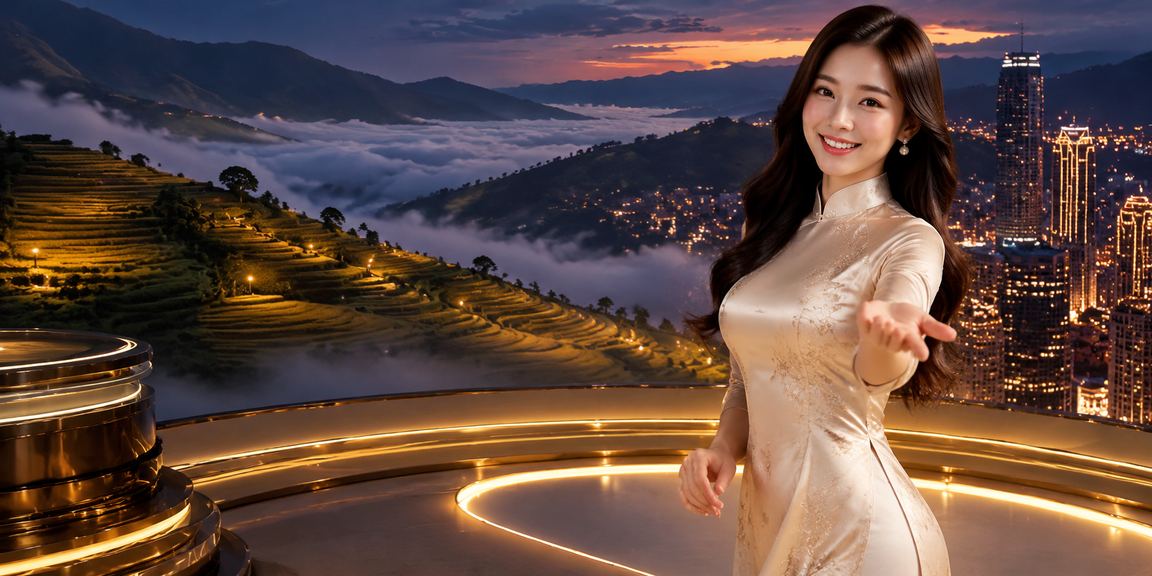 Phụ nữ Việt Nam trong trang phục áo dài tham gia cá cược trực tuyến tại Sapa